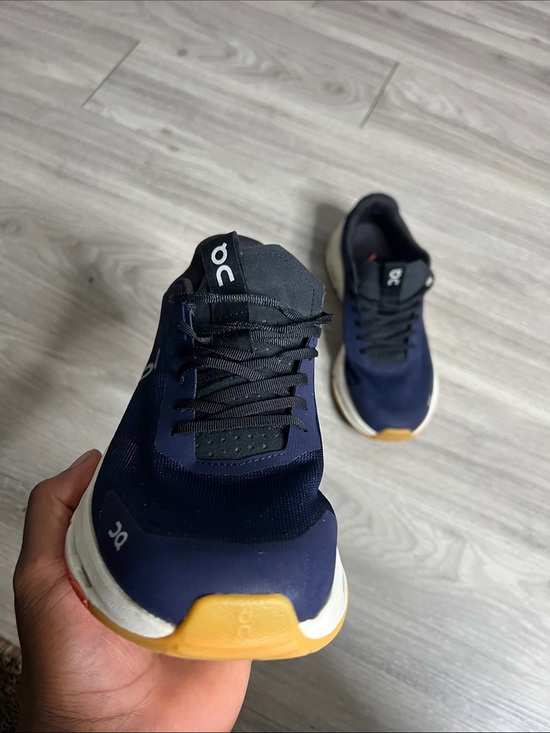 On Running Men’s Athletic Shoes in Navy with Black and Yellow Accents main image 5